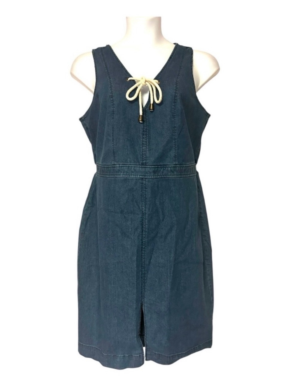 Eloquii Stretch Denim Vented Sleeveless Casual Dress size 14
